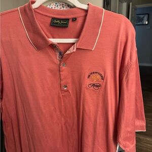 Men’s Bobby Jones Collection Coral Cotton Polo The Ocean Course Kiawah